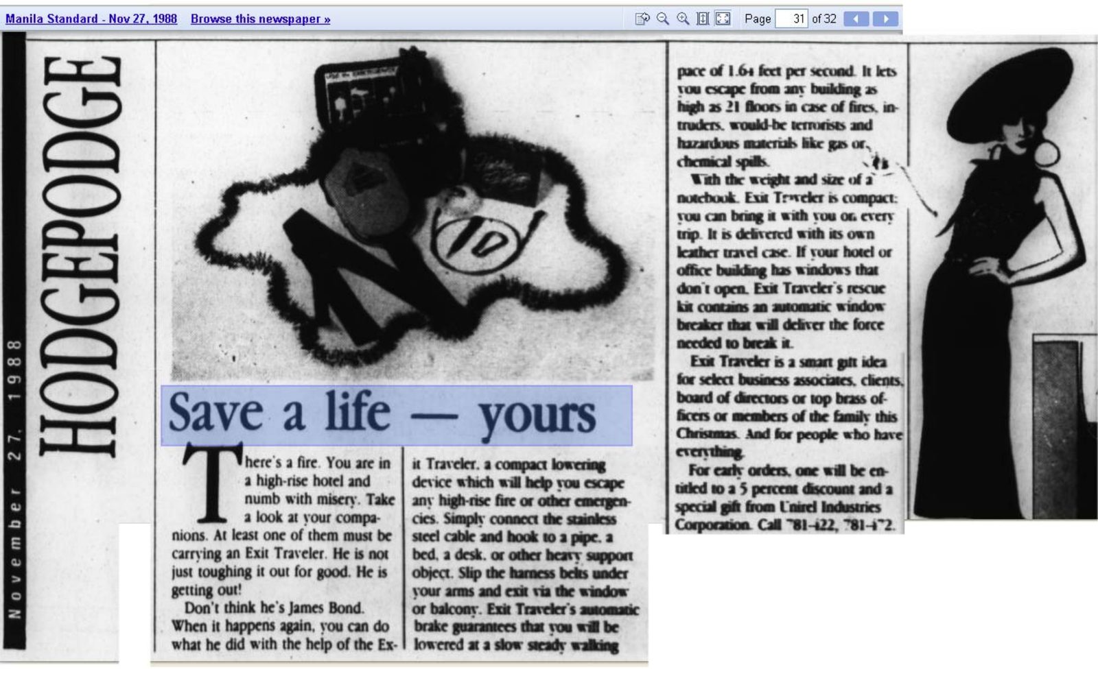 Thumbnail of the Manila Standard (Philippines) scan
